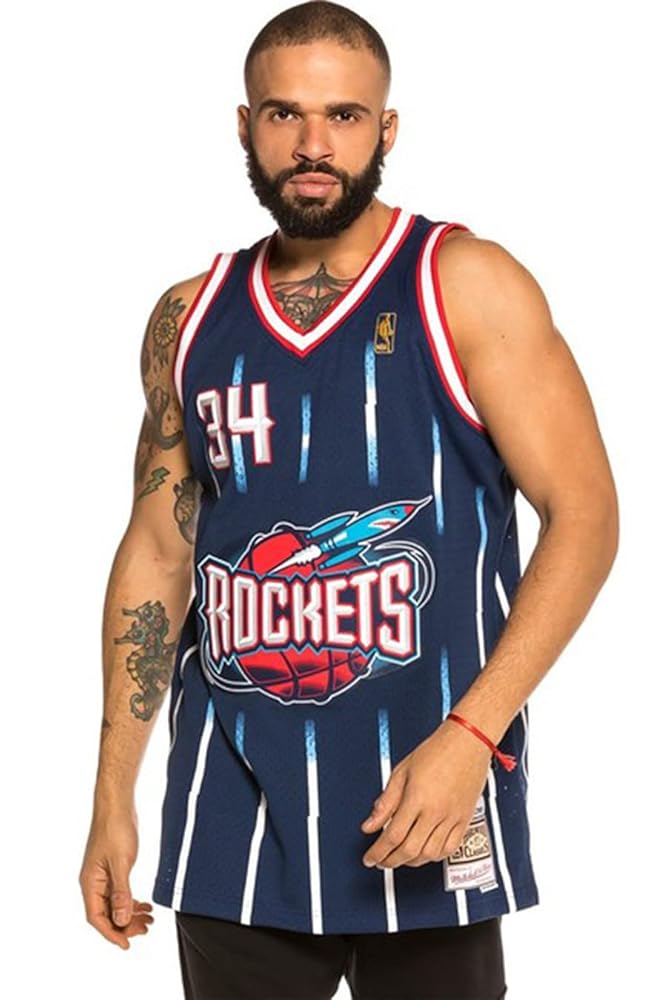 Mitchell & Ness Houston Rockets H. Olajuwon #34 Maglia Navy