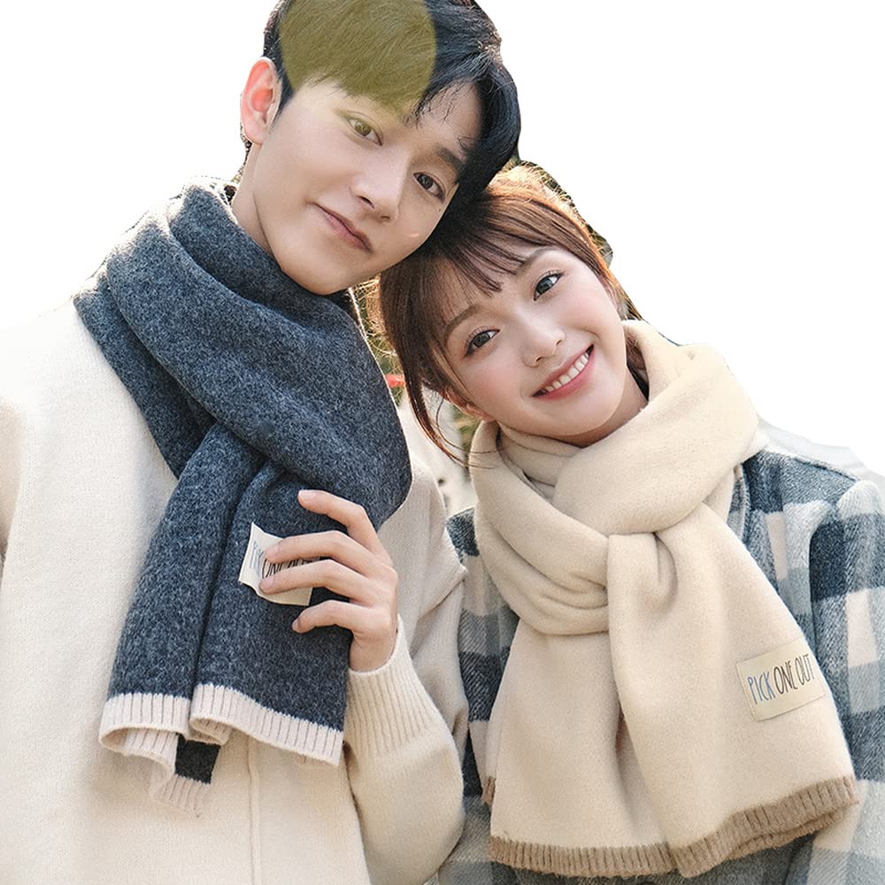 Amazon.co.jp: マフラー ペアマフラー ペアルック カップル 厚手  