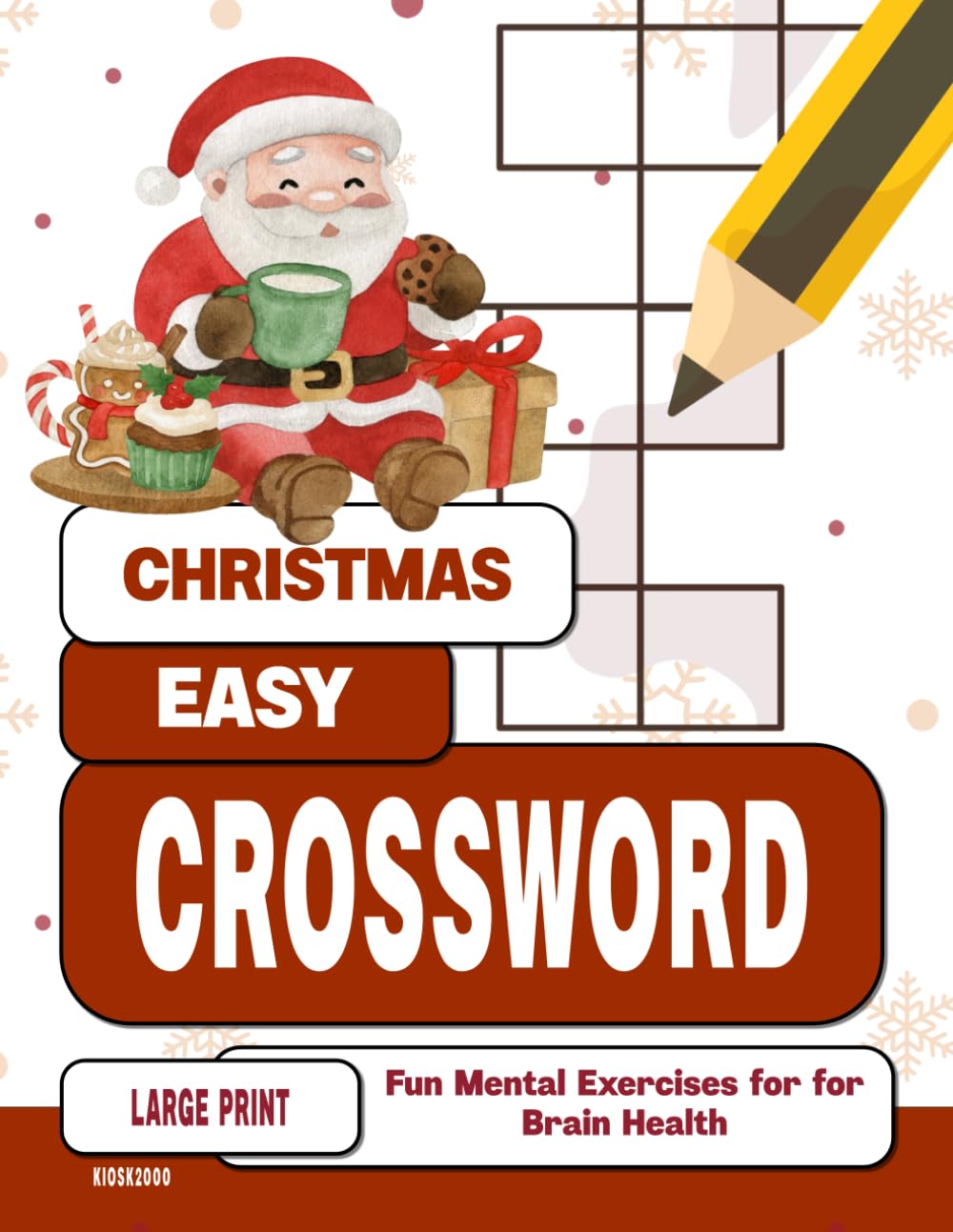 Christmas Easy Crossword Puzzle Book for Seniors with Dementia: Fun Mental Exercises for Seniors (Holidays Crossword for Dementia Patients)