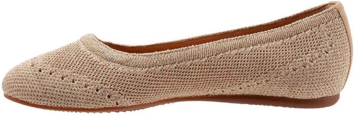 Softwalk Women's Santorini Ballet Flat, Gold, 10.0 M US