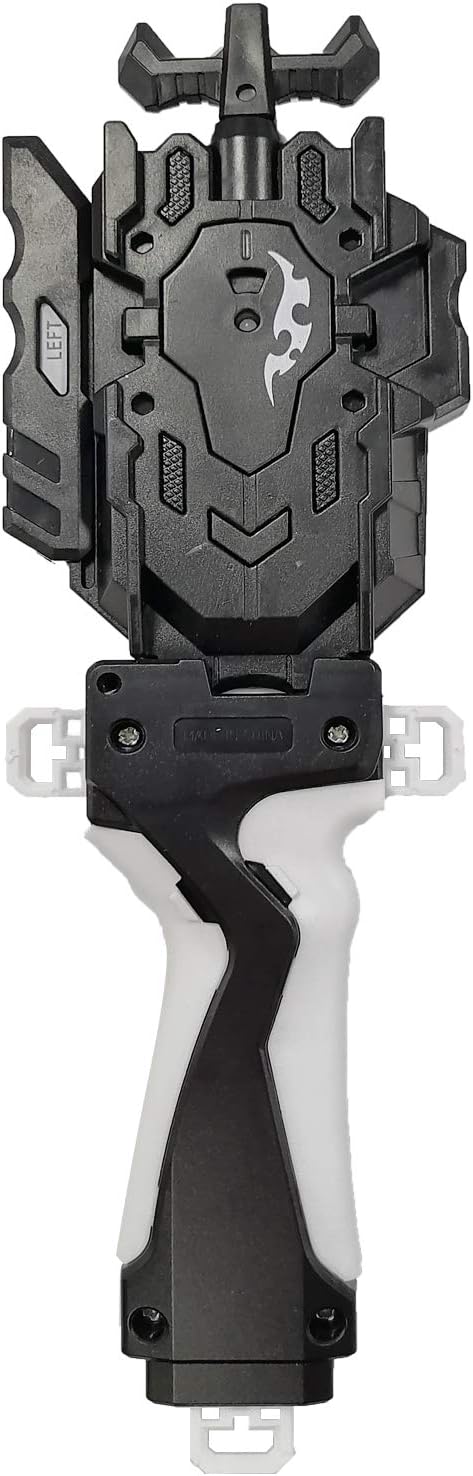 Bey Gyro Blades Launcher and Grip, Light Sparking Battling Burst String Launcher Gyro Left&Right LR Spin Top Compatible with All Bey Burst Series Bey Battling Bey(Black)