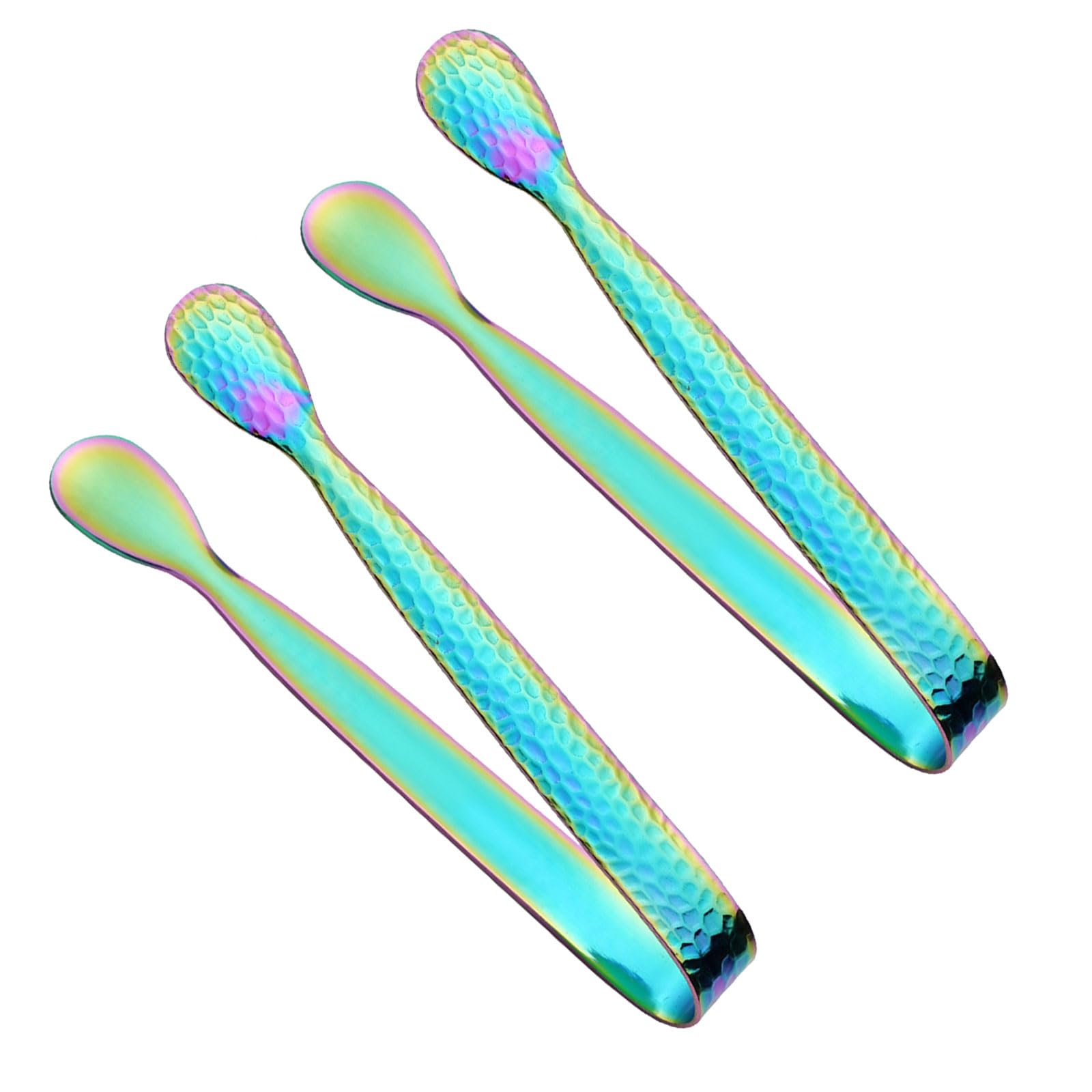 MALSSE Of 2 Versatilitys Stainless Steel Ice Tongs for Ice Food Serving At Various Party Occasion Small Appetizer Tongs Stainless Steel