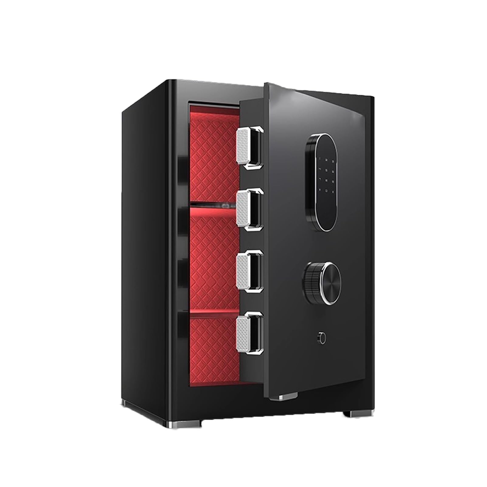 Home Fireproof Safe For Document Storage, Password Key Unlocking, Small Home For Office Cash, Checks, And Documents(Black)