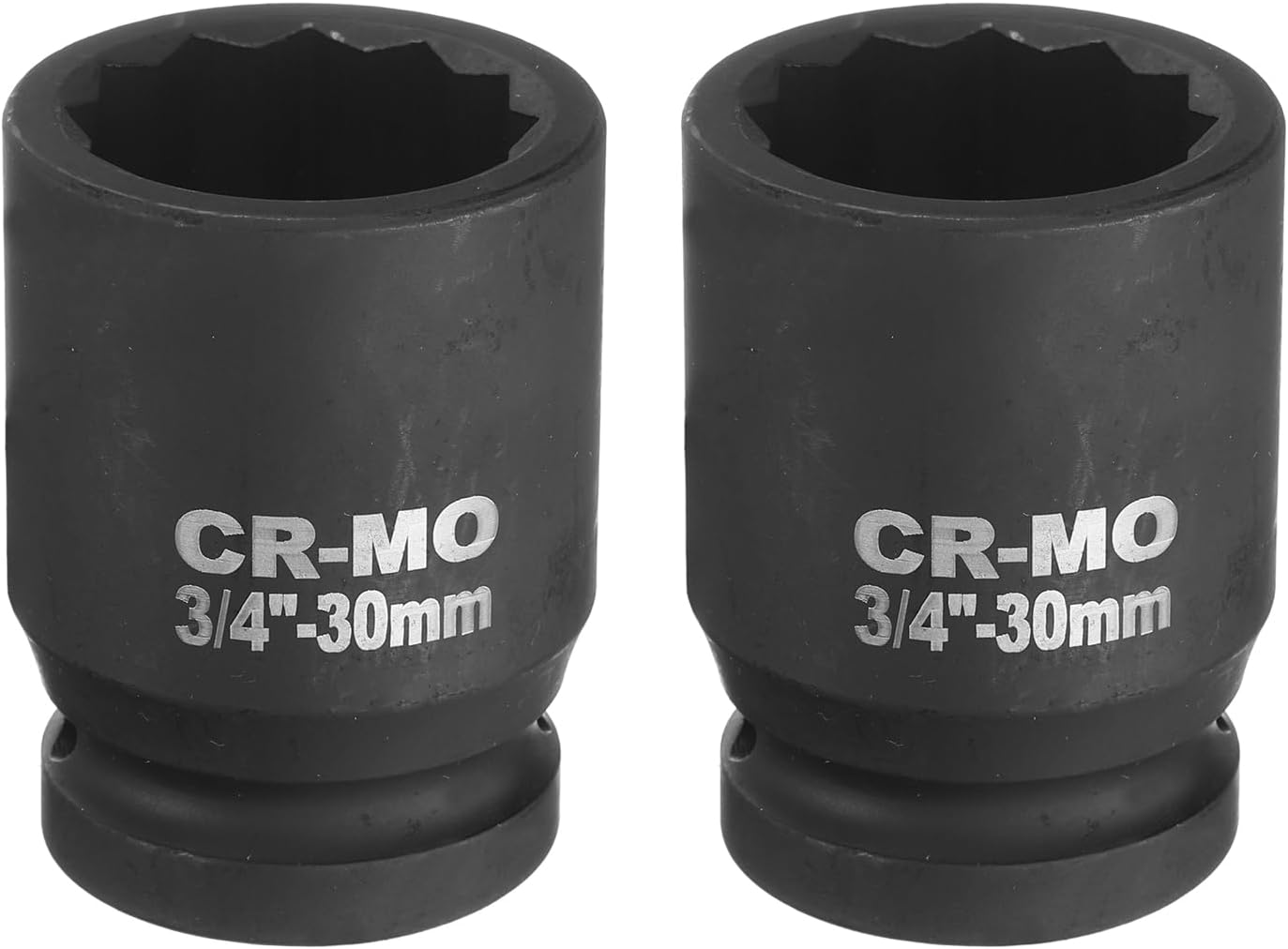 2Pcs 3/4-Inch Drive 12 Point Impact Socket 30mm Metric Spindle Axle Nut Socket Driver Wrench for Auto Repair Easy Removal