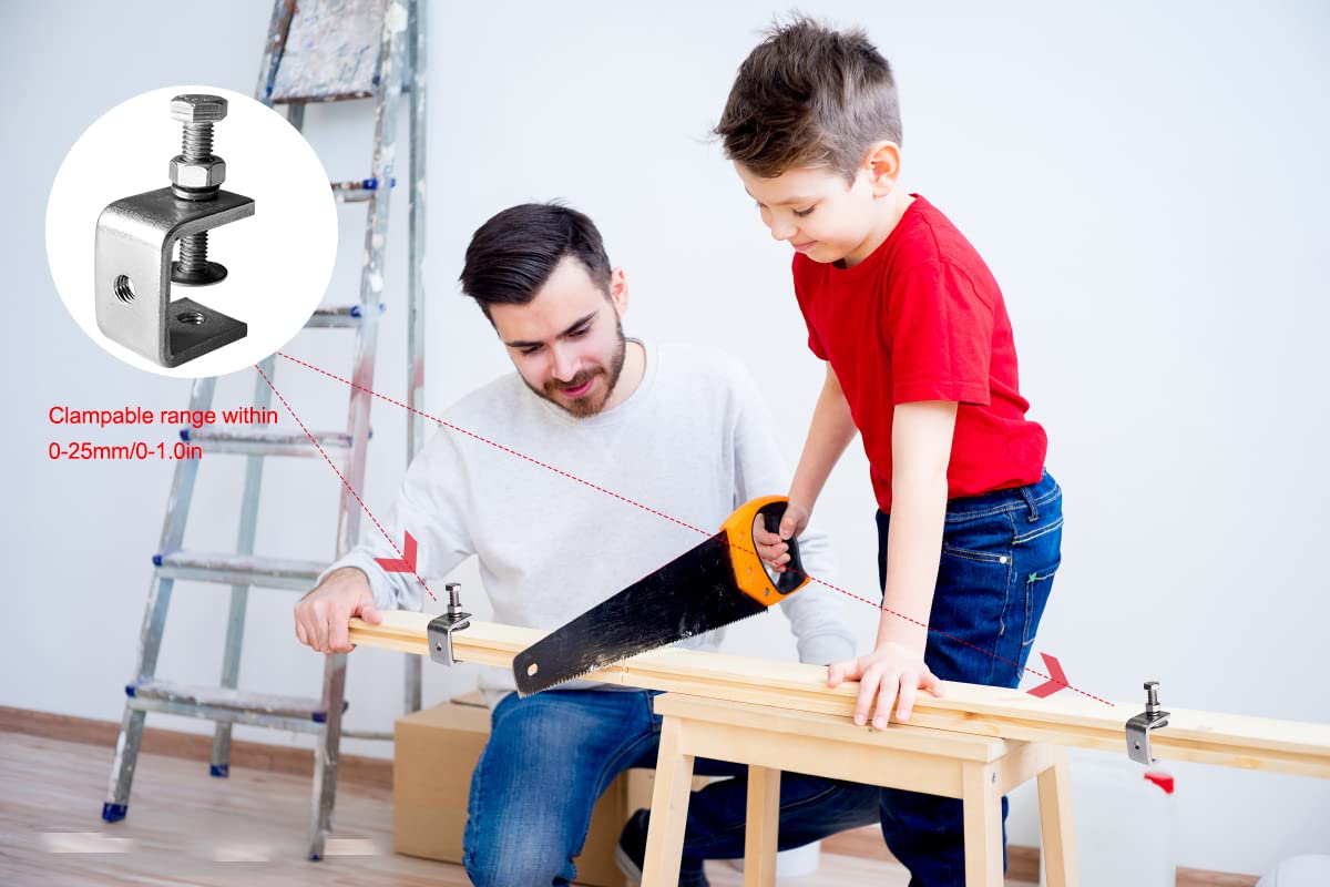 Morsetti A C In Acciaio Inox 304 - 30mm Apertura, 2 Pezzi, Argento