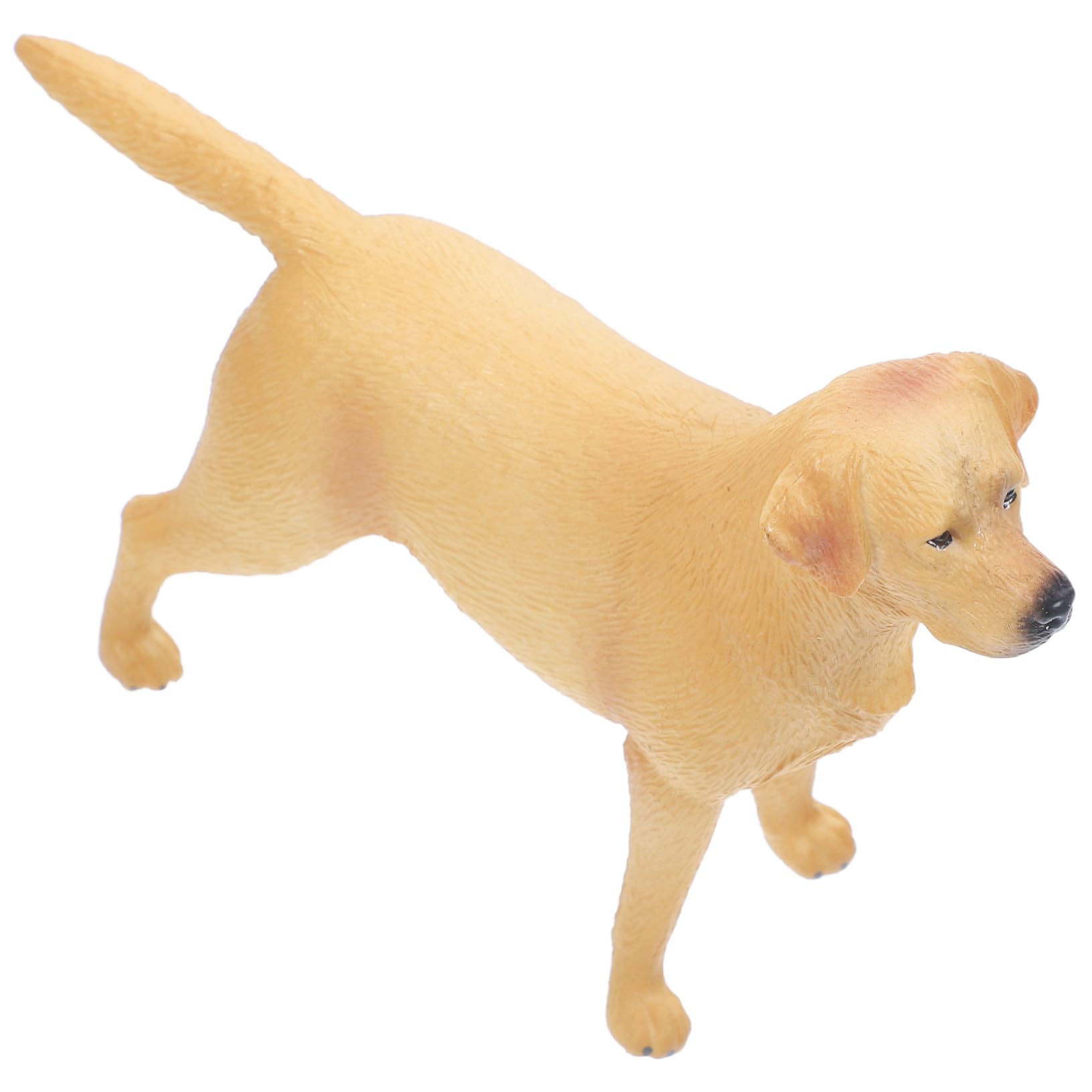 OFFSCH Lifelike Yellow Labrador Dog Figurine Small Dog Model Plastic Desktop Decoration for Home Decor and Flowerpot Ornament, Lovely Puppy Model for Tabletop Display
