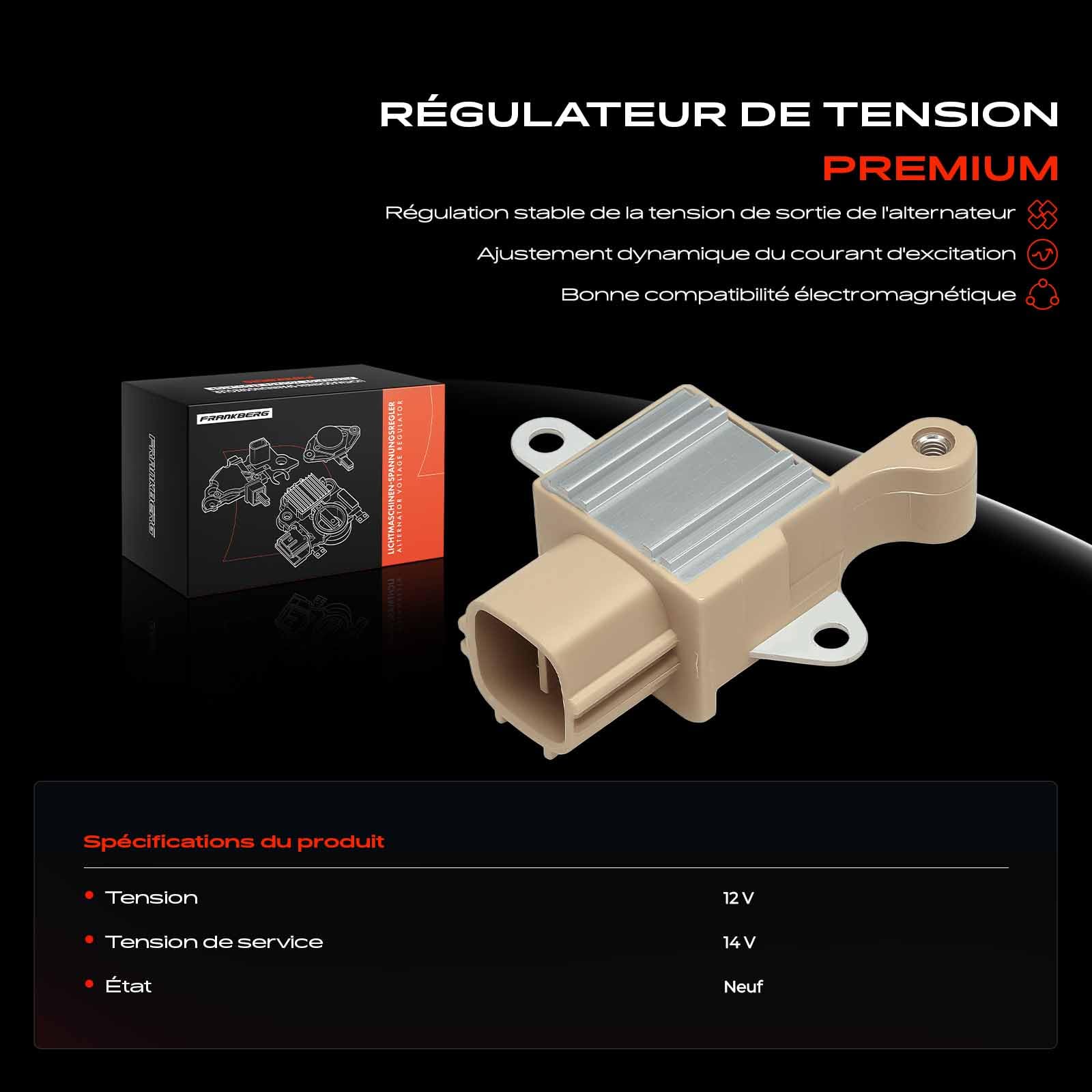 Frankberg Régulateur d'alternateur, régulateur de générateur 2706031100,