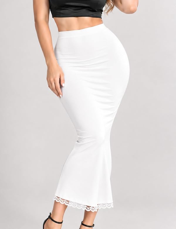 Nolrahiur Women's White Slip Skirt Lace Extender Anti Cling Underskirt by Nolrahiur - Used condition - Image 3