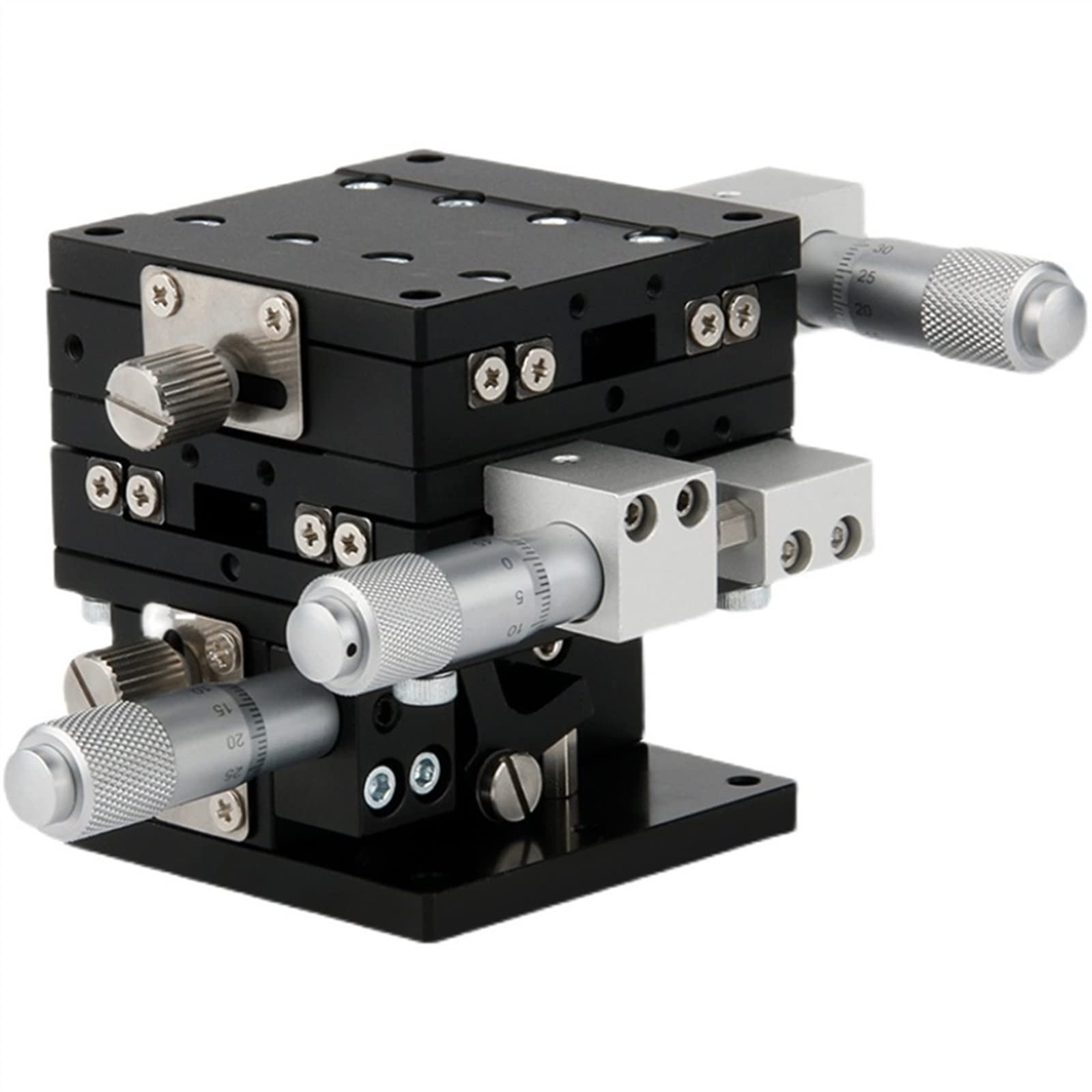 YFBCMXSKG Roller Table XYZ Axis LD60 60x60 Trimming Station Manual Precision Displacement Platform Linear Stage Sliding Table 60 * 60mm LD60 XYZ60(LD60-CM)