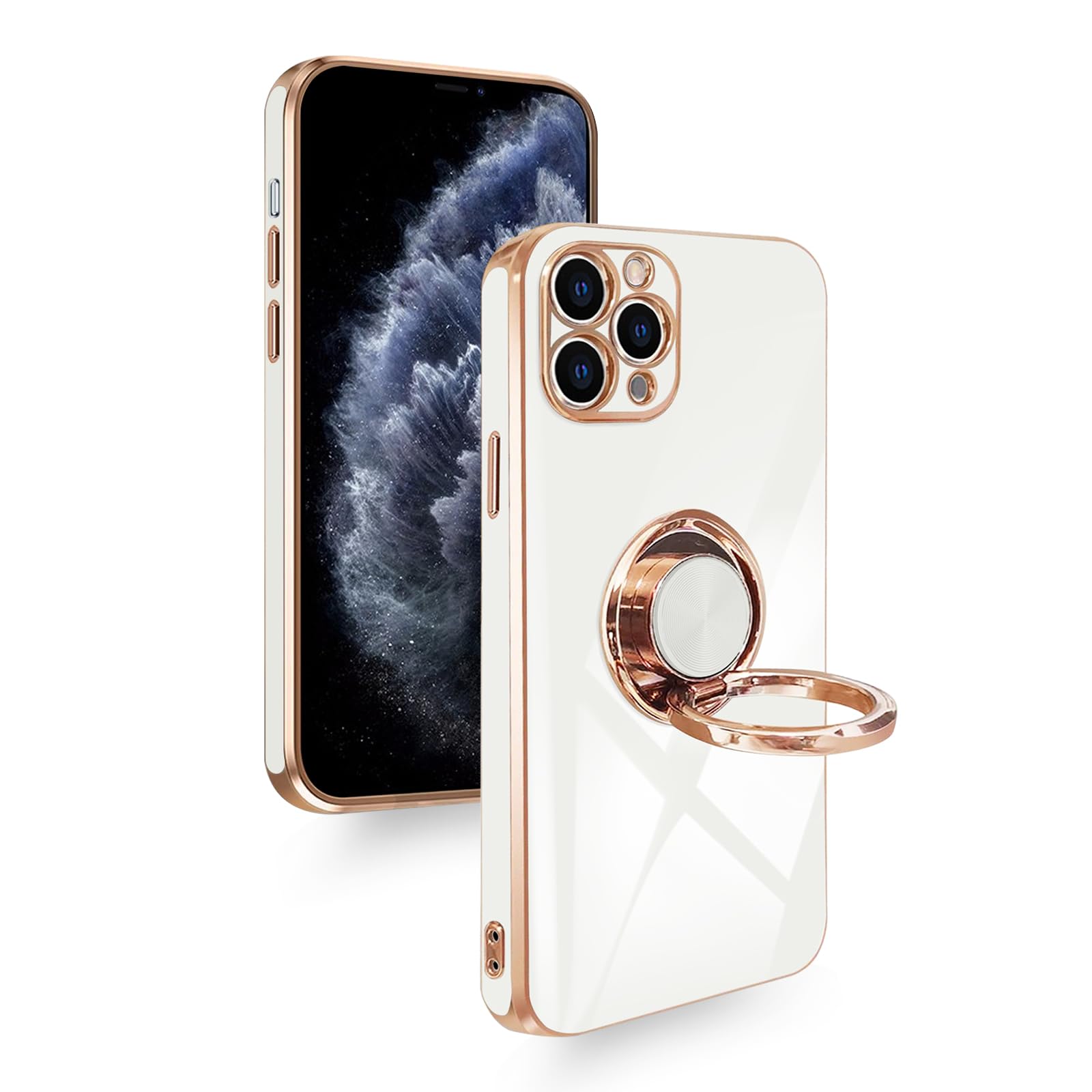 Amazon.co.jp: iPhone 11 Pro ケース リング付き 360°回転スタンド 