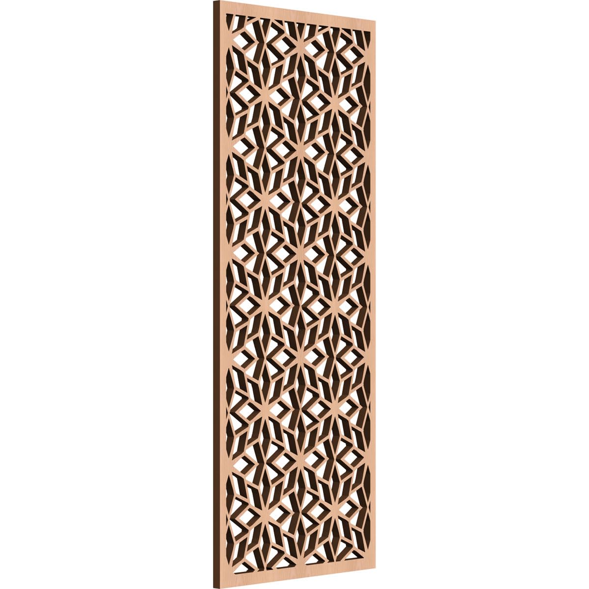 11 3/8"W x 29 3/8"H x 3/8"T Lake Decorative Fretwork Wood Wall Panels, Alder