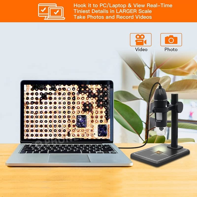 Microscope numérique USB LED 1600x pour observation en laboratoire