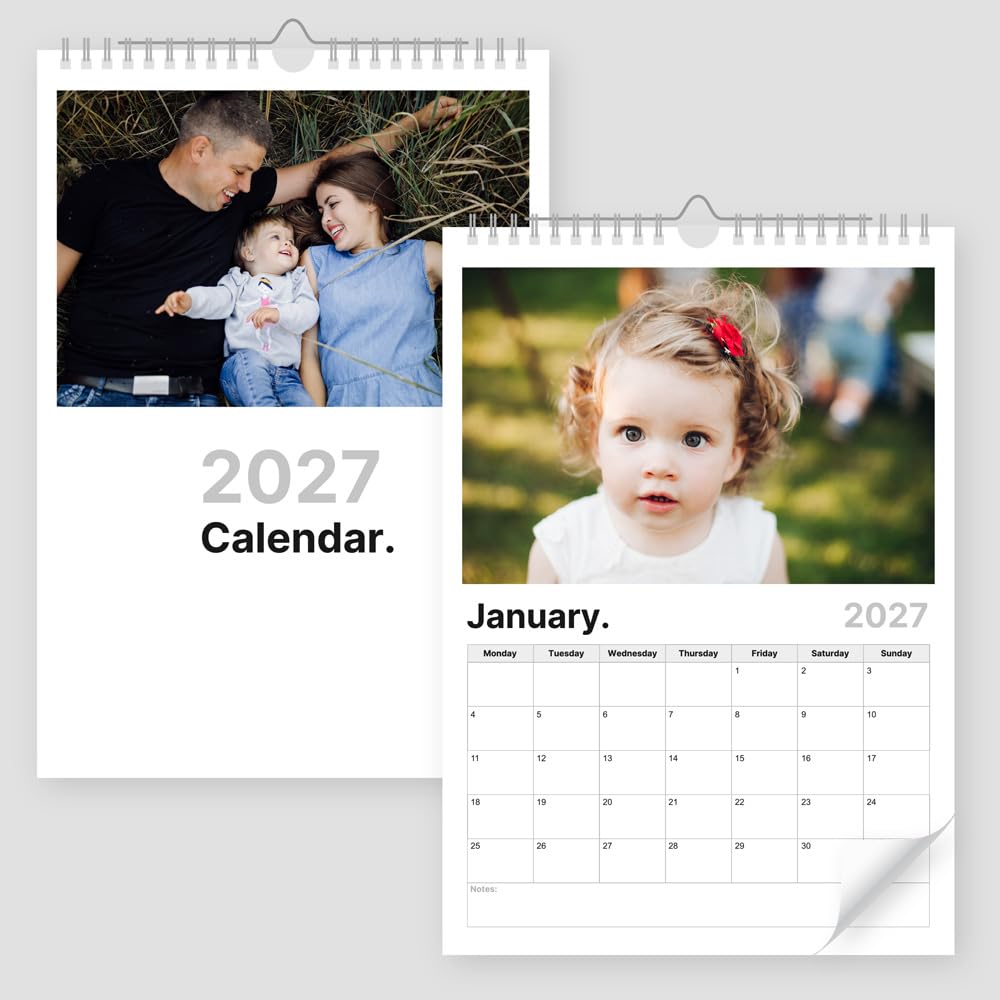 Personalised Photo Calendar 2027 A4 (3 Calendars)