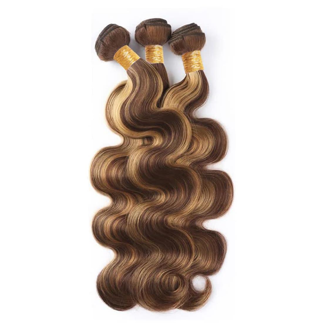 Body Wave Bundles Human Hair Tissage Cheveux Extensions De Cheveux Humains Tressés Naturels Extensions 3 Bundles 50g/pcs Double Weft P427 Highlight Blonde for Woman 16 18 20 Inch