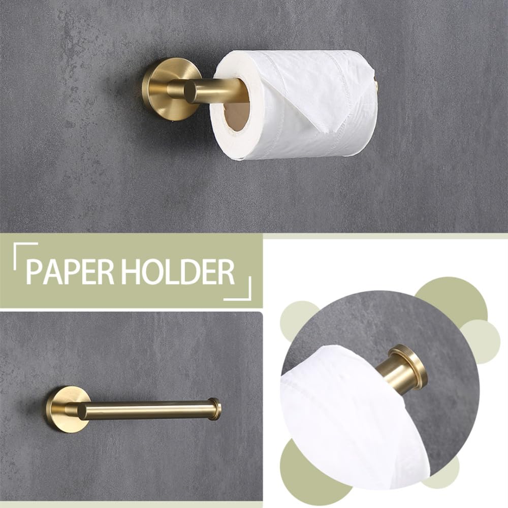Set di accessori per il bagno da 5 pezzi, set di portasciugamani da bagno in acciaio inossidabile spazzolato, kit di accessori per il bagno | Leroy Merlin