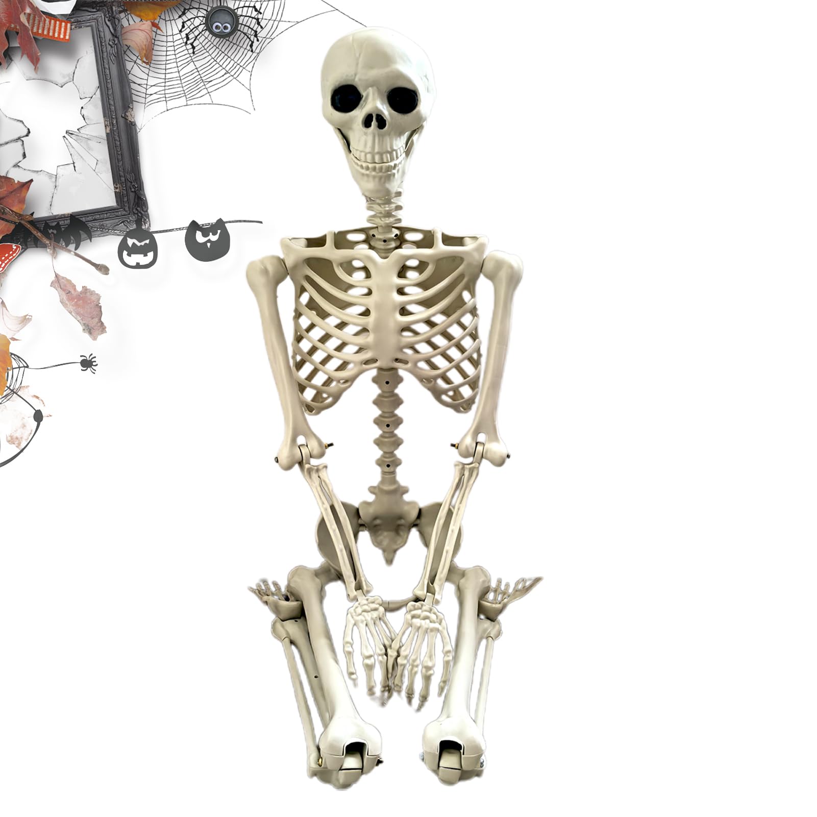 Scheletro Halloween a grandezza naturale 91 Cm Spettrale Realistico