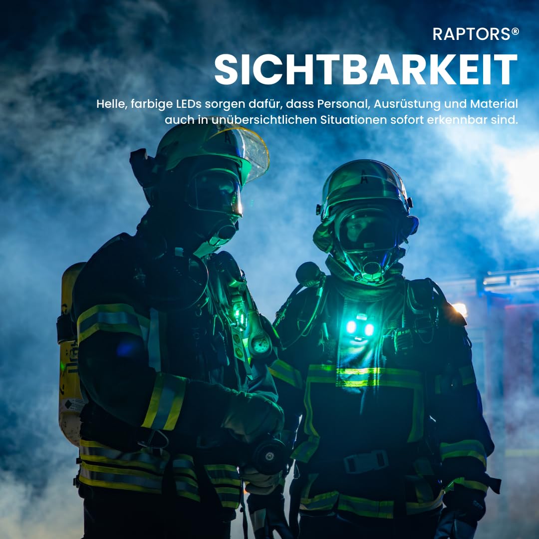 Safety Guard | Kennzeichnung für Einsatzkräfte | Einsatzleitung | LED Ausrüstung | LED Signalleuchte für Körper | Personenschutz | Zubehör für Feuerwehr, Polizei und Rettungsdienst (Blau)