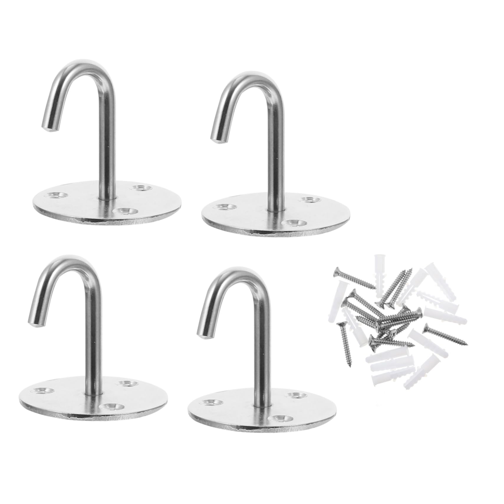 PartyKindom Professional Ceiling Installation Hooks 4pcs Stainless Steel Wall Mount Ceiling Hanger Excellent Stability for Storage and