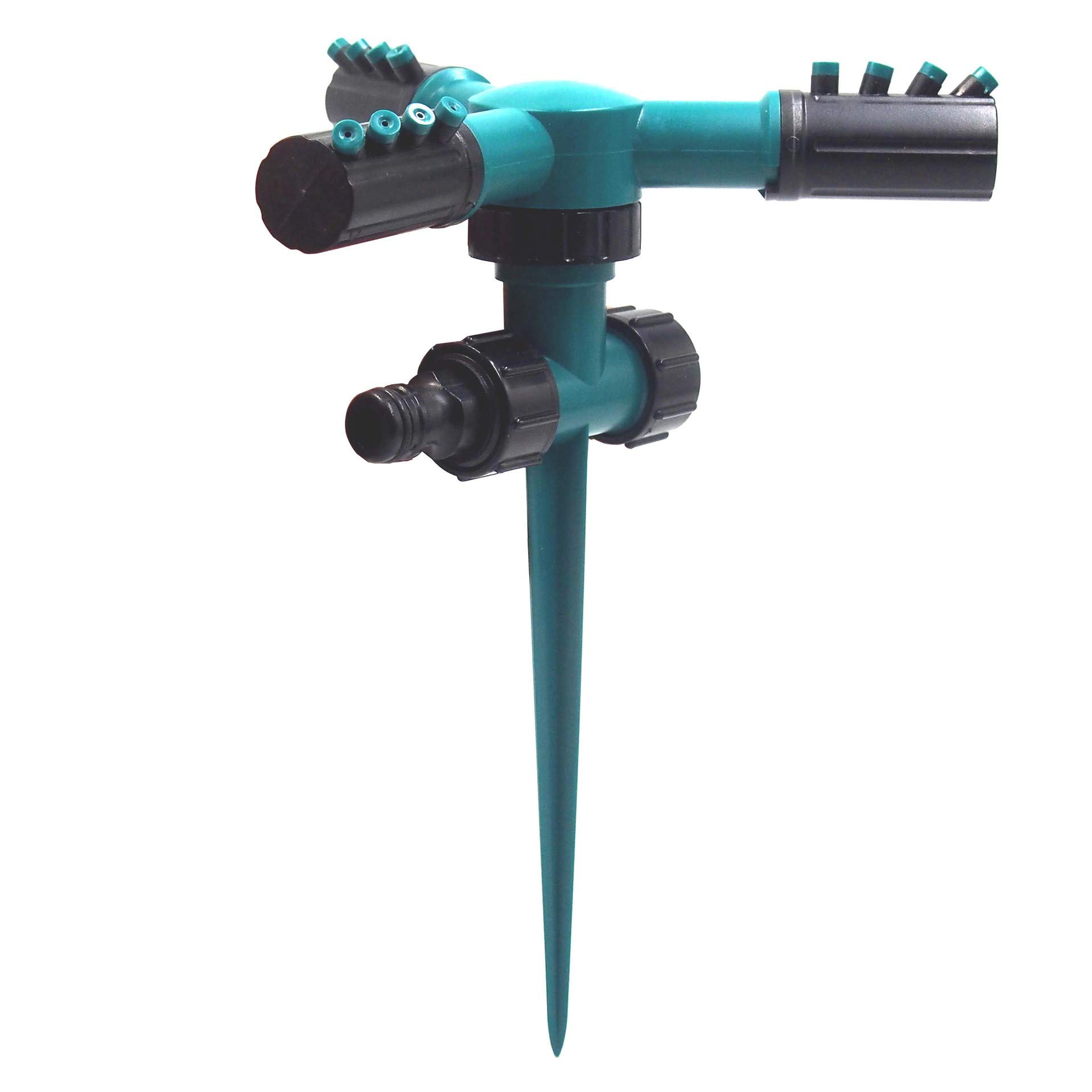 Holzsammlung Garden Sprinkler, Automatic Lawn Water Sprinkler 360 Degree 3 Arm Rotating Sprinkler System for Watering Your Lawn Plants Flowers Veggies and More（C）