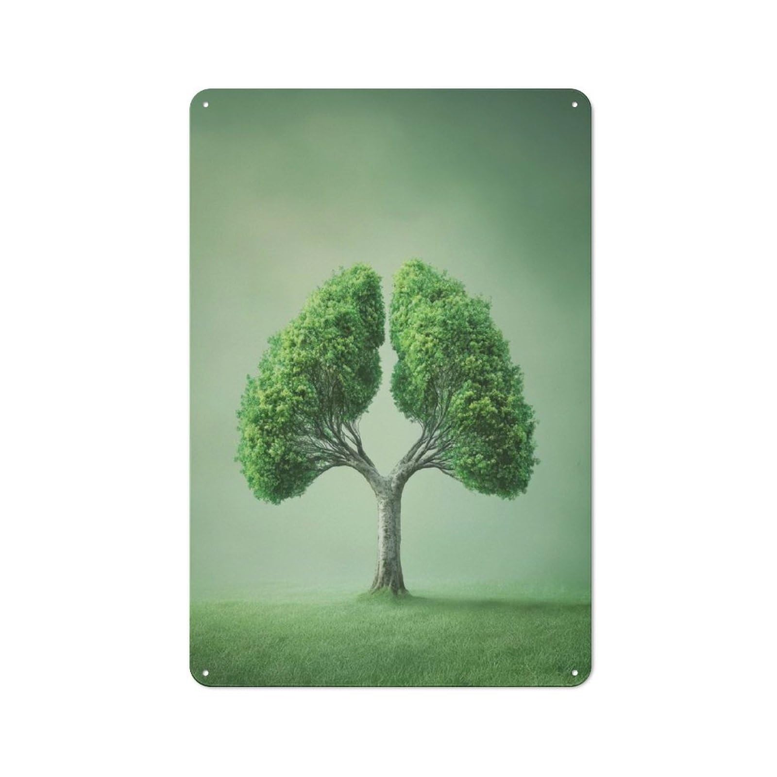Tree Lungs Retro Metal Sign 30x20cm for Garage Wall, for Home Interiors And Metal Sign Collectors
