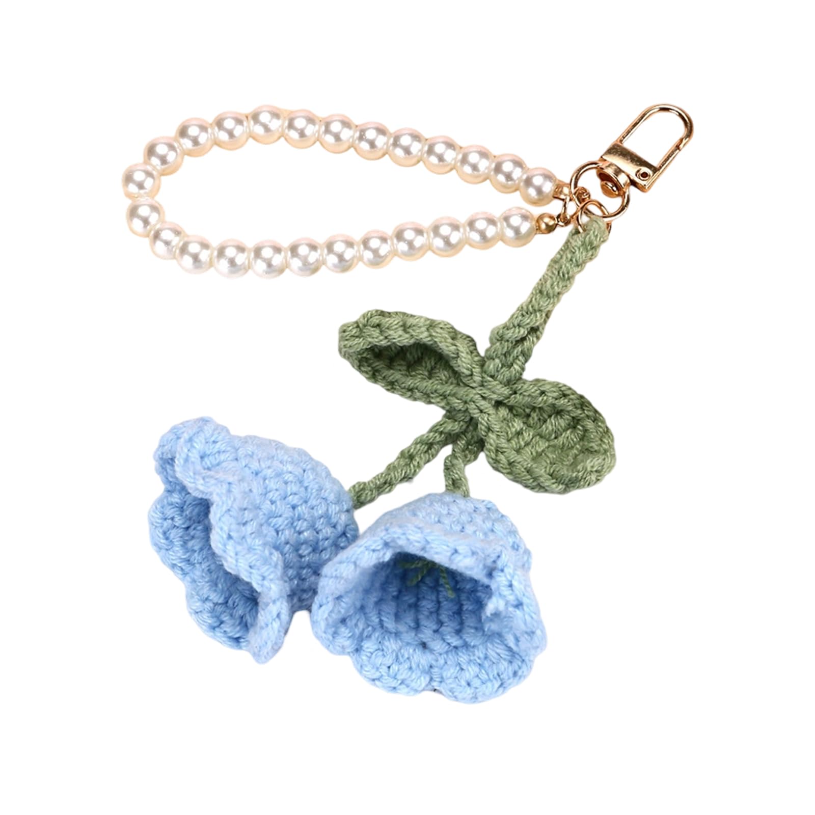 FROMCEO Delicate Crochet Flower Keychain Stylish Charm To Bags And Keyrings Colorful Knit Key Ornament Yarn Texture For Daily