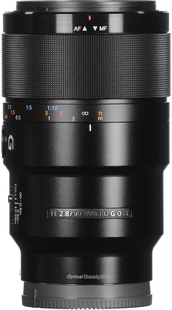 Sony FE 90mm F2.8 Macro G OSS Lens (SEL90M28G) – Full-Frame E-Mount | 1:1 Magnification | Optical SteadyShot |Filter Kit, Backpack, 64GB Card, Card Reader, Flex Tripod, Memory Card Wallet and More