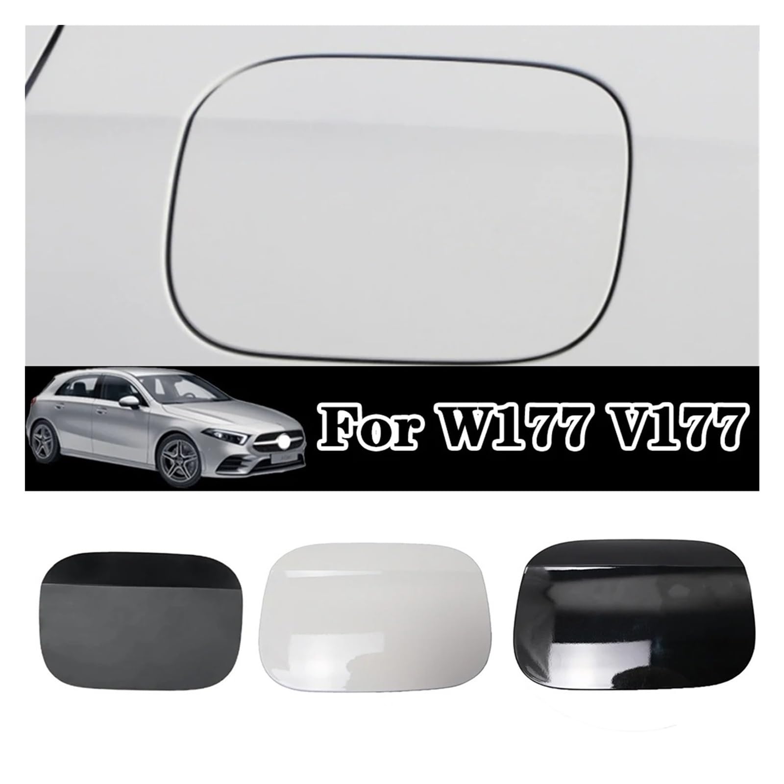 Tankdeckel für Autos Für Benz W177 V177 A160 A180 A200 A220 A250 Für AMG A35 2019 2020 2021 2022 Tankdeckel A1777571800 Auto-Tankdeckel(Black)