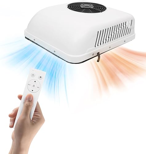 TBVECHI - Aire acondicionado para caravana, 12 V, aire acondicionado para caravana, aire acondicionado eléctrico de calor y frío, apto para RV,