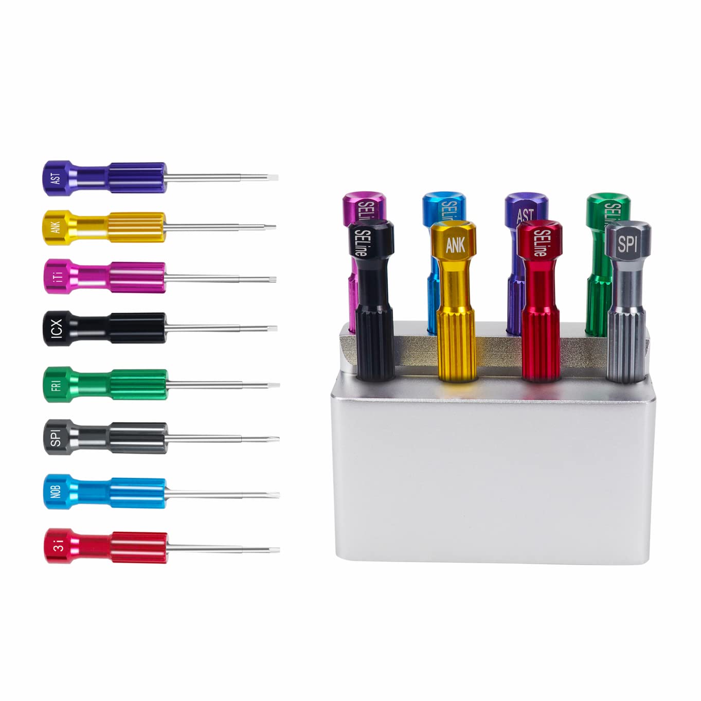 DenFactory - Set di 8 cacciaviti per impianti da laboratorio, strumenti tecnici e micro cacciaviti