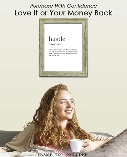 Miniatura 7 de Buzz Unplugged Hustle Definition Frases positivas póster inspirador, motivacional y de afirmación para decoración de pared, para oficina, aula, sala