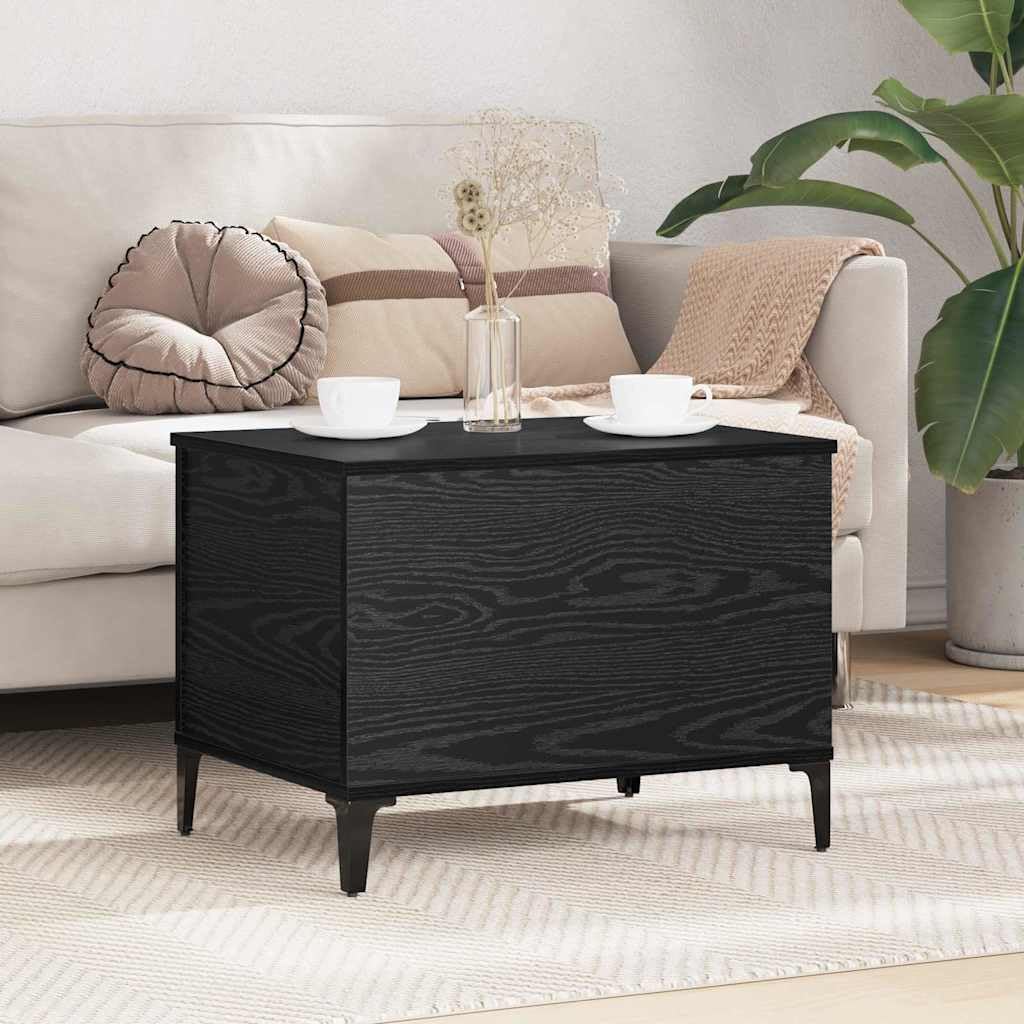 Table Basse chêne Noir pour un Apéro Convivial entre Amis dans le Salon