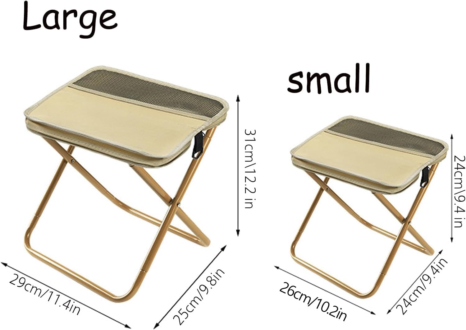 2025 New Lightweight Foldable Stool—Portable Mini Outdoor Camping Folding Seat with Carrying Bag, Outdoor Footstool for Picnic Hiking Fishing (Green(Large))