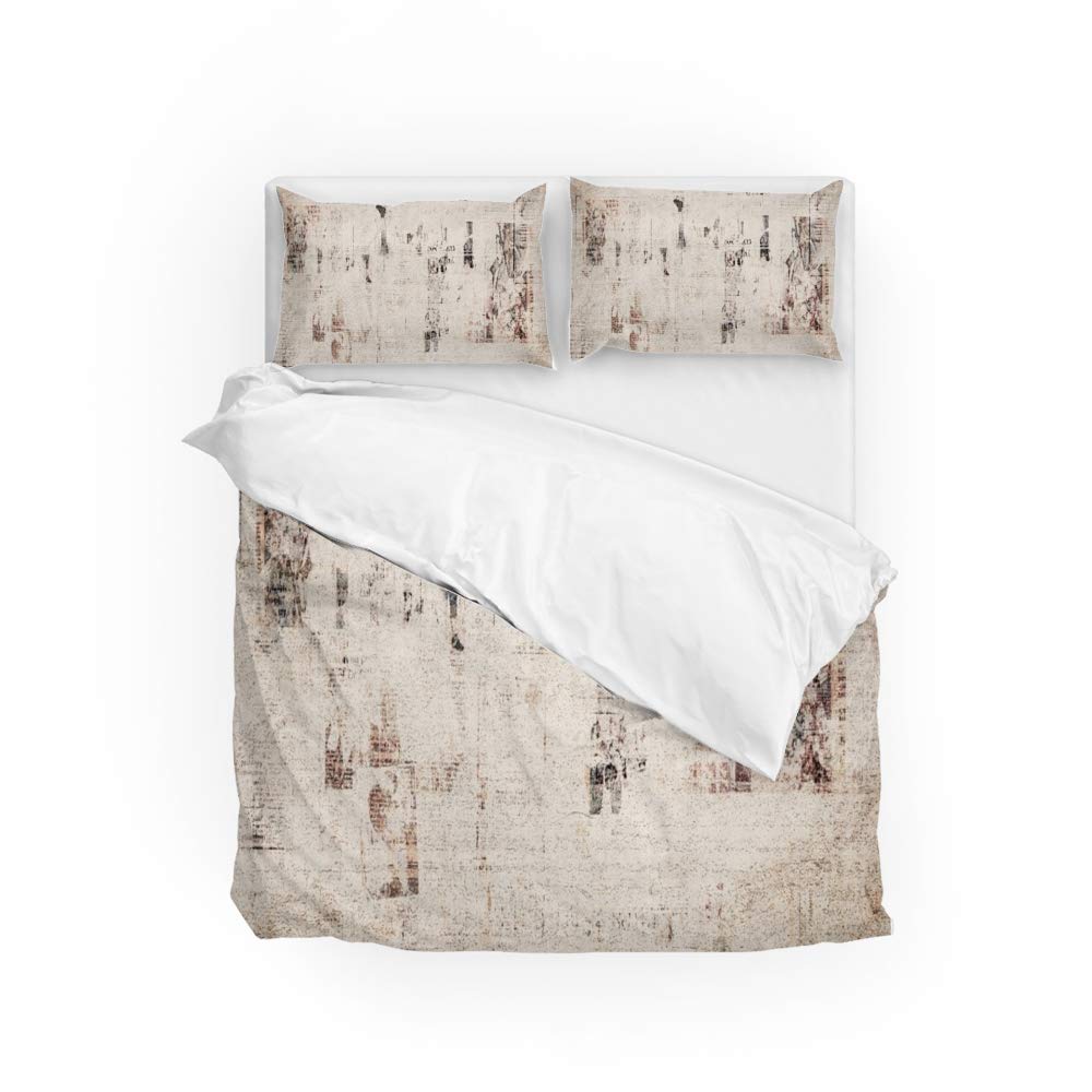 Housse de couette journal rétro pour une chambre style loft