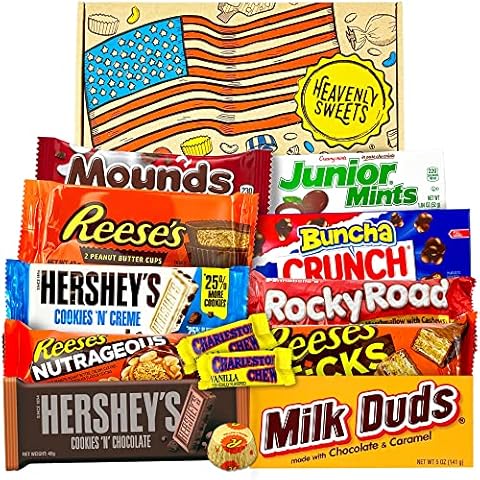 Amerikanische Schokolade Box - Amerikanische Lebensmittel - Amerikanische Süßigkeiten - All American Candy Geschenk für Geburtstag, Weihnachten, Halloween - Heavenly Sweets Cover