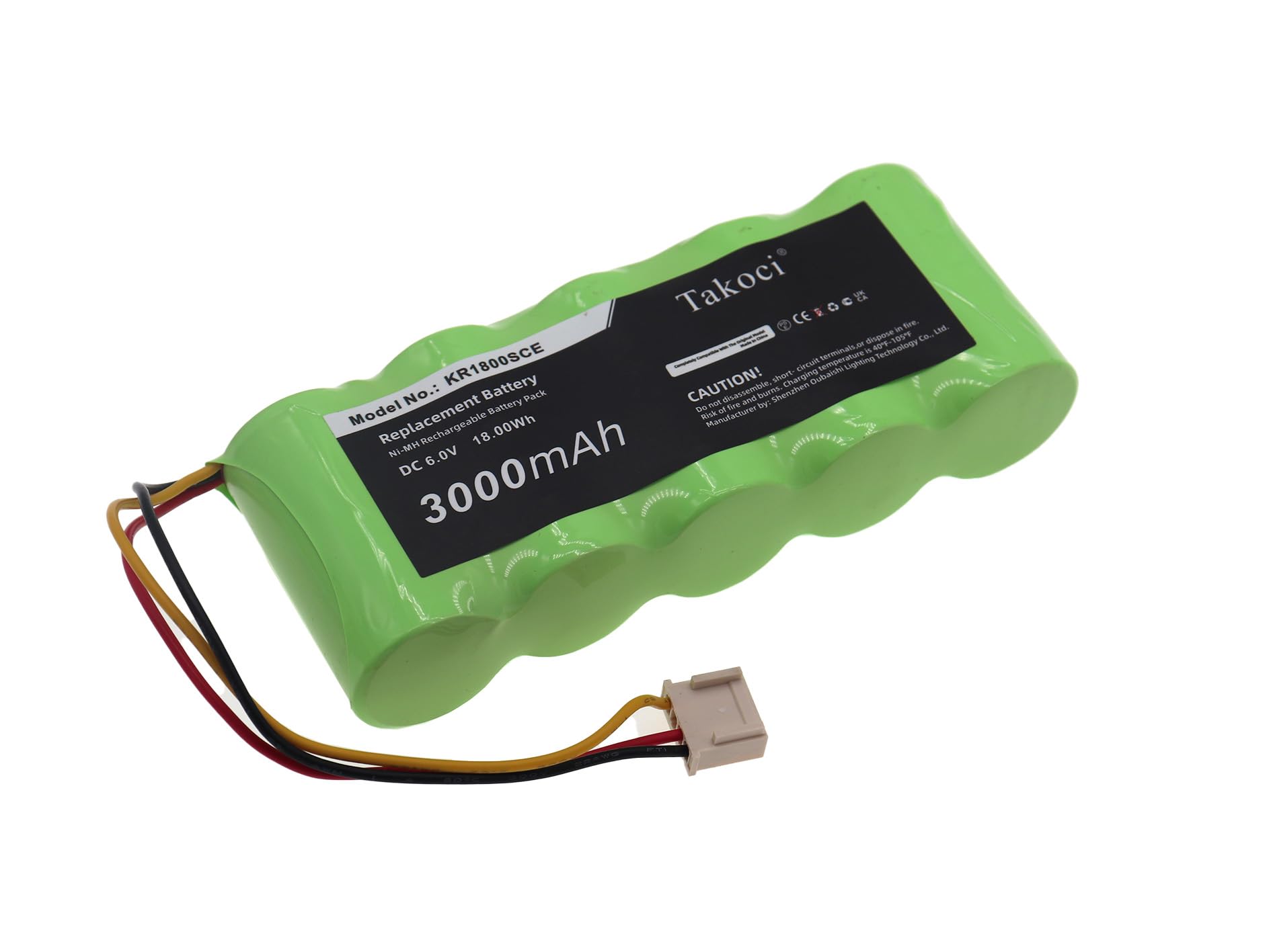KR1800SCE Replacement Battery Compatible with PT878 Flowmeter, РТ878, Magna-Mike 8500 Equipment Battery Ni-MH 3000mAh/6.0V