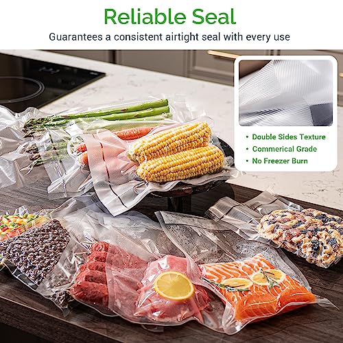 Image of GERYON Vacuum Sealer Rolls, 2 Packs 8 inch x 50' Food Vacuum Sealer Bags Rolls Work with All Brand Food Sealer Machine
