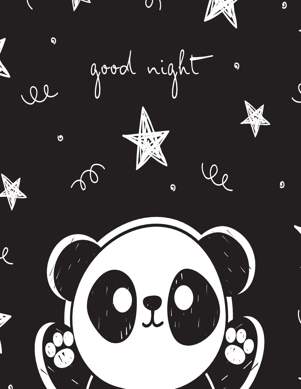 Good night: Good night panda cover and Dot Graph Line Sketch pages, Extra large (8.5 x 11) inches, 110 pages, White paper, Sketch, Draw and Paint (Good night panda notebook)