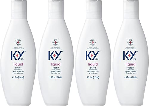 K-Y Lubricante personal líquido 4.5 oz (cantidad de 4)