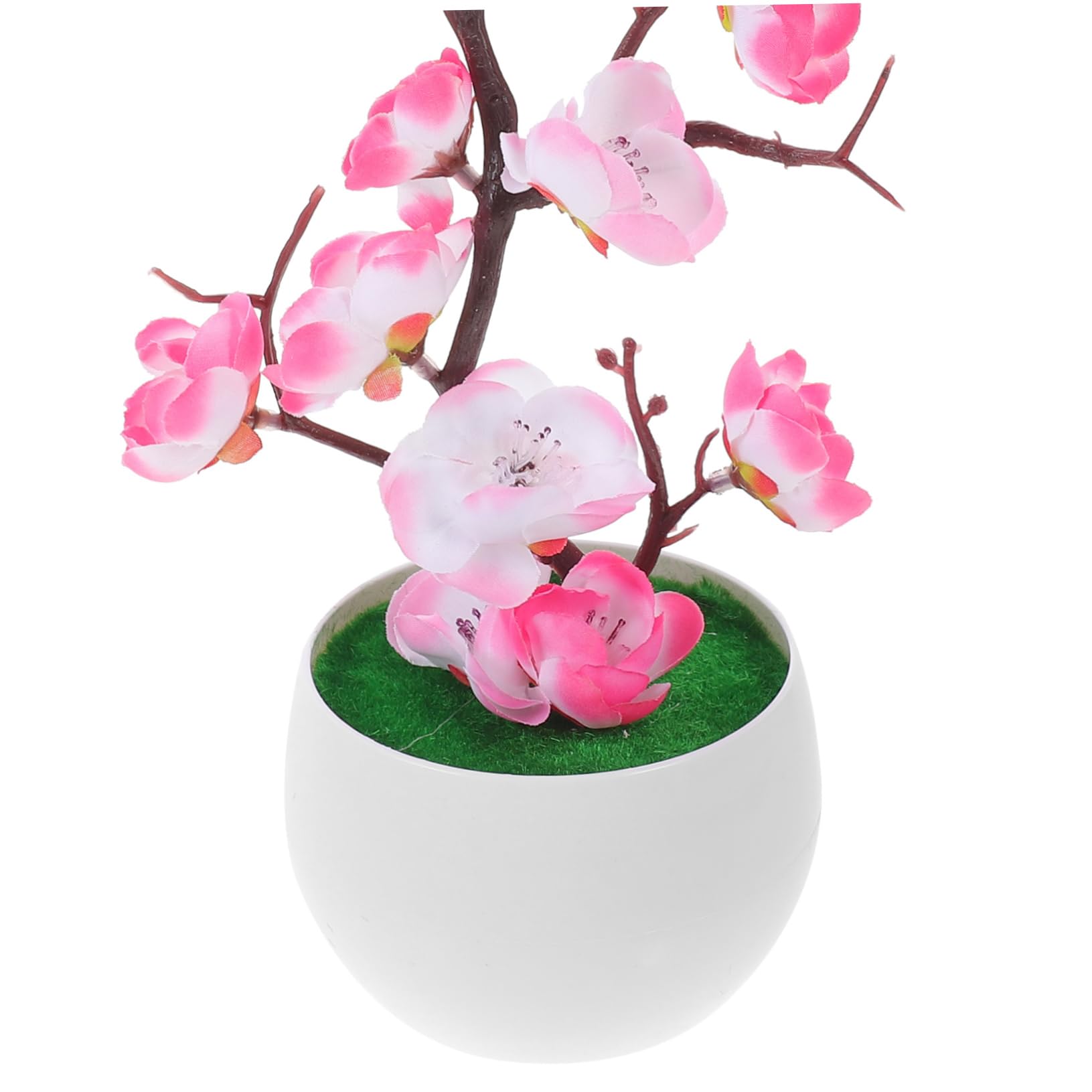 STOBAZA Artificial Potted Plant Artificial Plum Flowers Faux Plum Arrangement Artificial Flowers Indoor Artificial Flowers for Home Decor Fake Potted Plants Ornament Fake Flowers