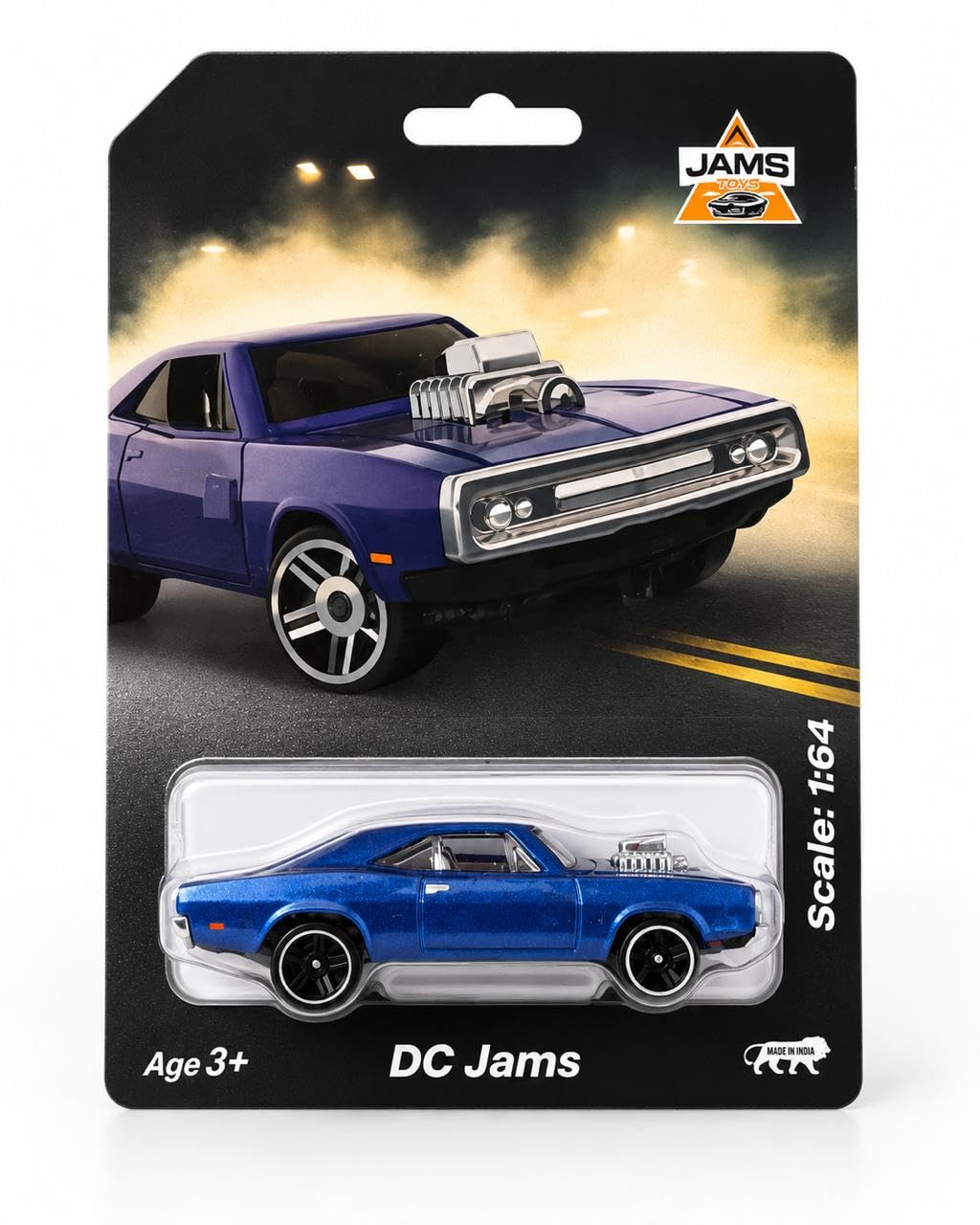 JAMS Toys DC Jams Die-Cast Muscle Car, 1:64 Scale, Blue | Alloy Metal Body, Futuristic Pickup Truck, Ages 3 and Above, Collectible Model-picture-17
