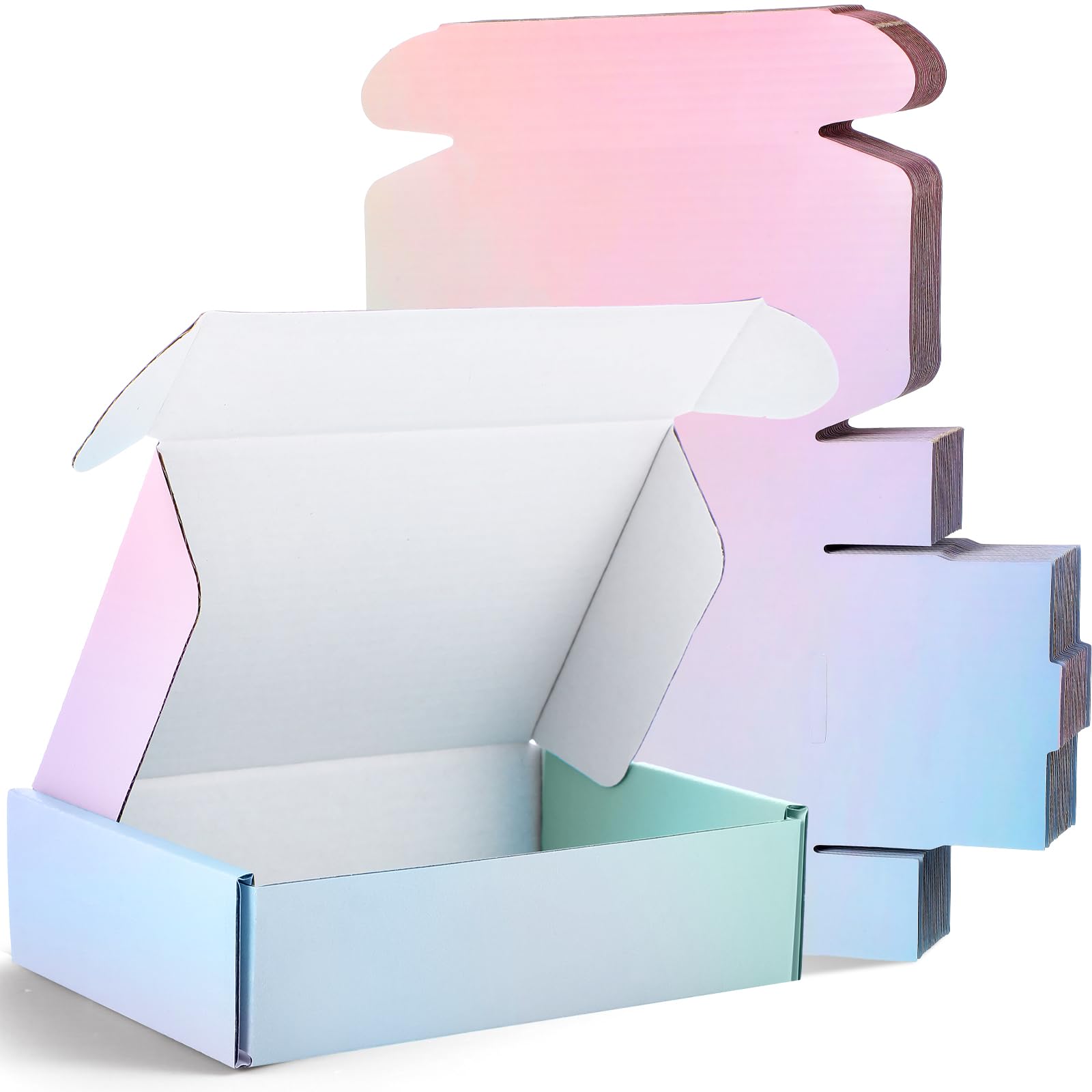 Spakon 50 Packs Shipping Boxes Cardboard Corrugated Mailer Packaging Boxes for Small Business Cute Small Box Cardboard Carton Box Mailers for