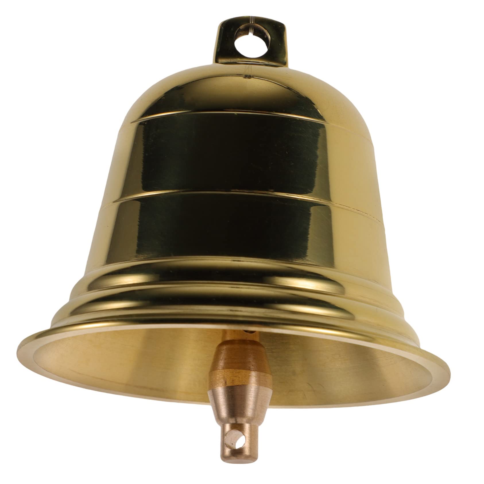 Campanas doradas de cobre colgantes para crear un ambiente vintage relajante en tu estudio