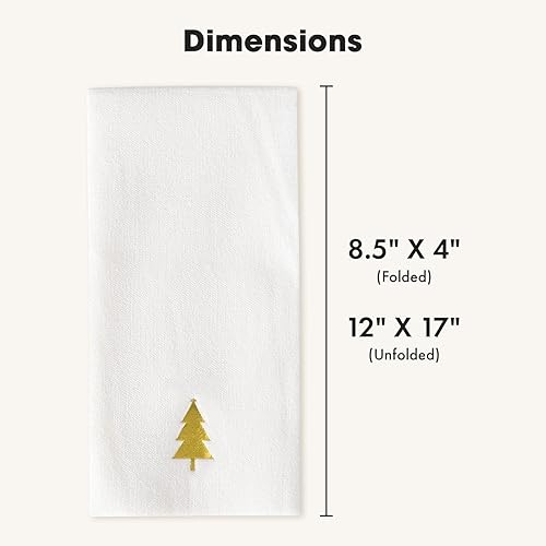 Miniatura 7 de By Madee 50 Pack Christmas Napkins Disposable  Disposable Hand Towels for Bathroom  Linen Like Elegant Holiday Napkins (Gold)