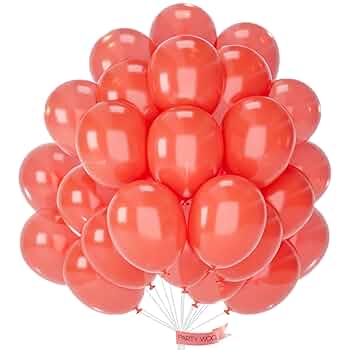 Amazon.com: PartyWoo Pearl Coral Red Balloons, 50 pcs 12