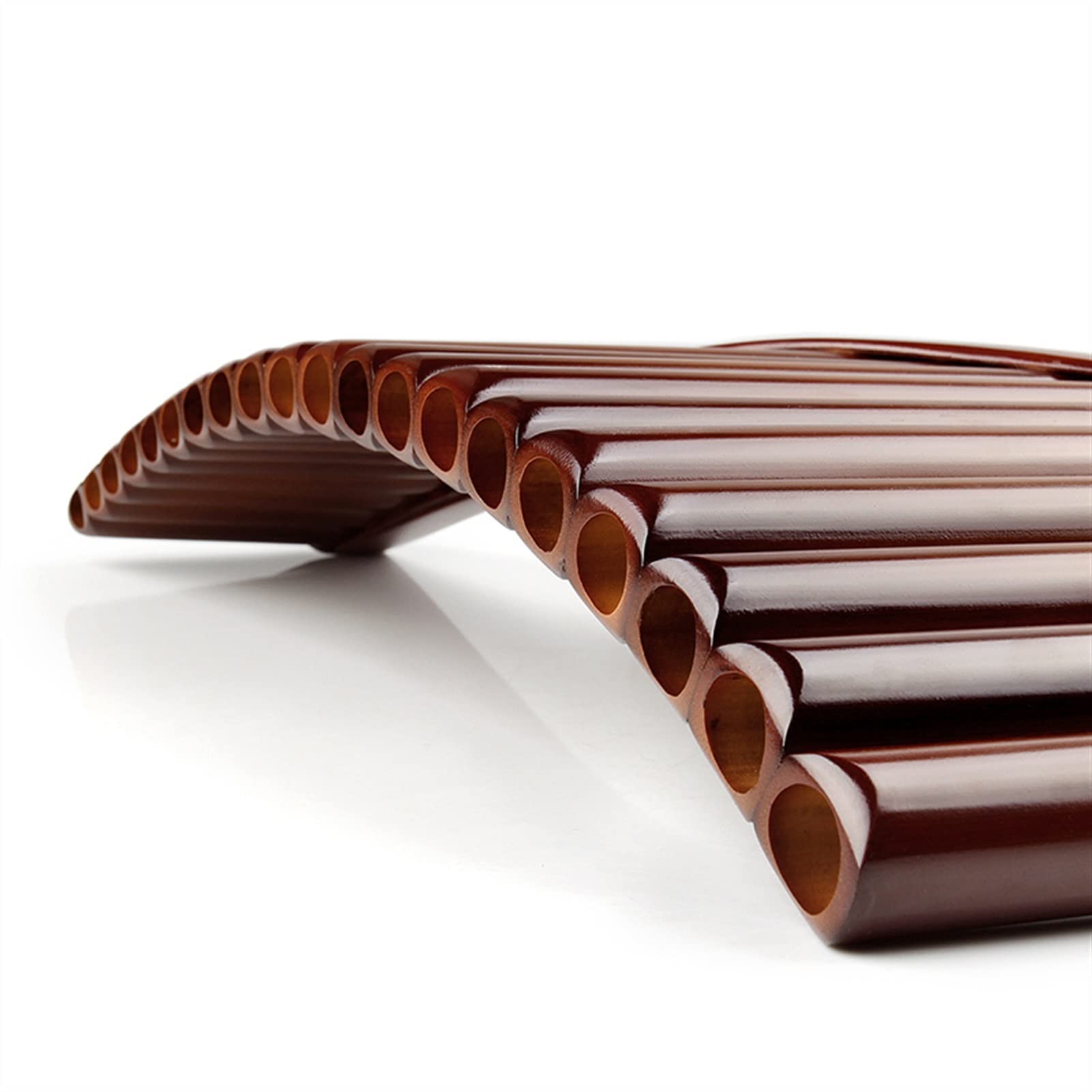 Pan Pipes E Key Panpipes Hechos a Mano 20 Pipes Brown Pan Flauta Instrumento Musical Música Instrumento de Viento
