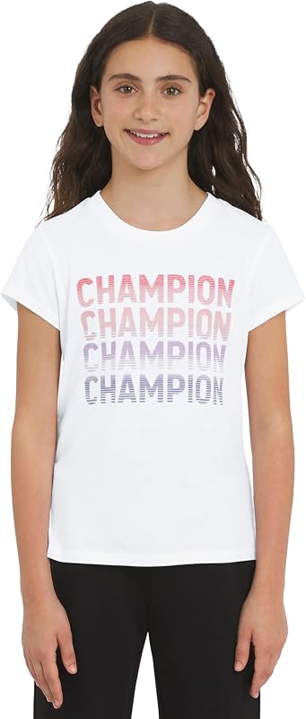 Girls Short Sleeve Graphic T-Shirt Crewneck Tee for Kids