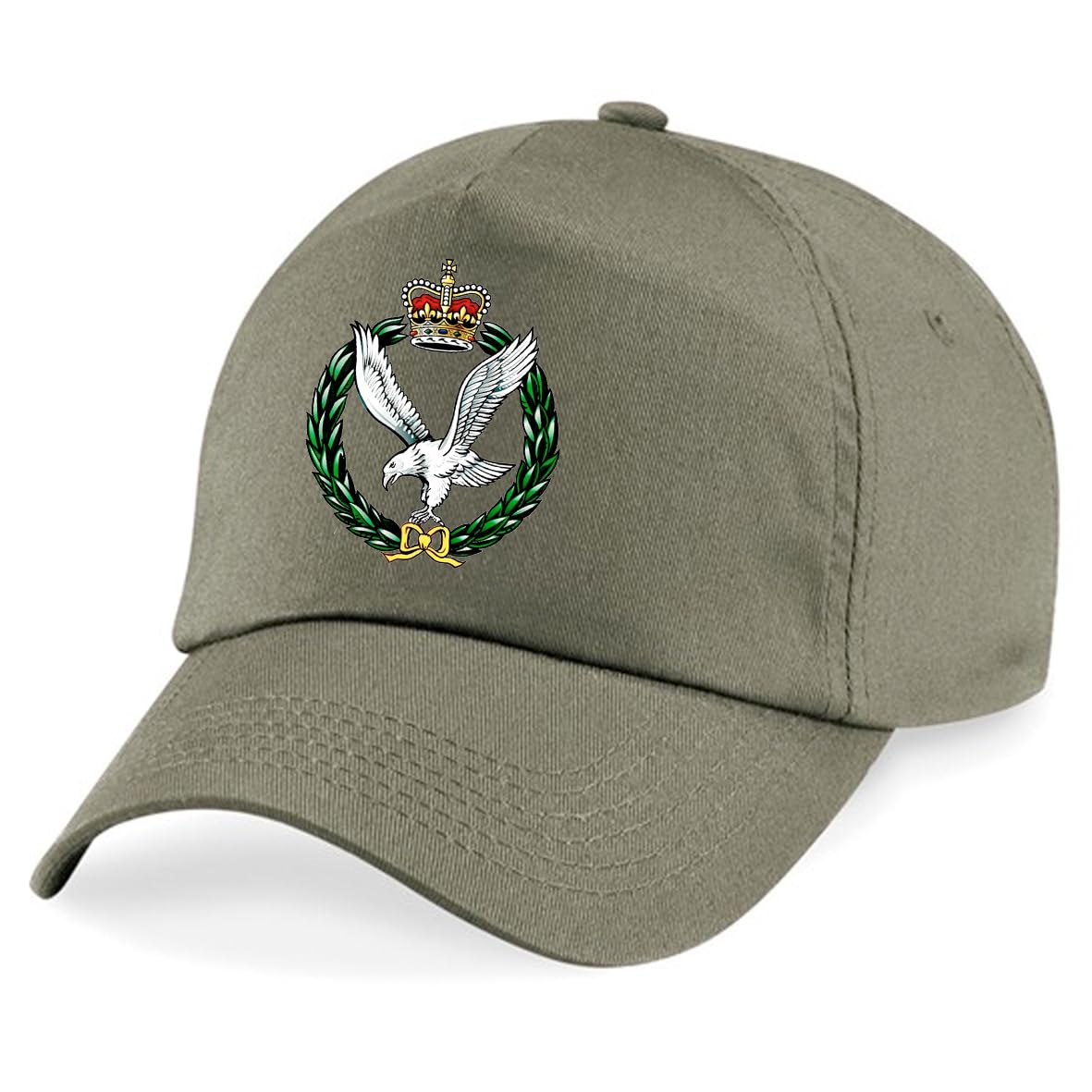 Psave Military Green Army Air Corps Insignia Embroidered Baseball Cap British Army Military Embroidery (Military Green)