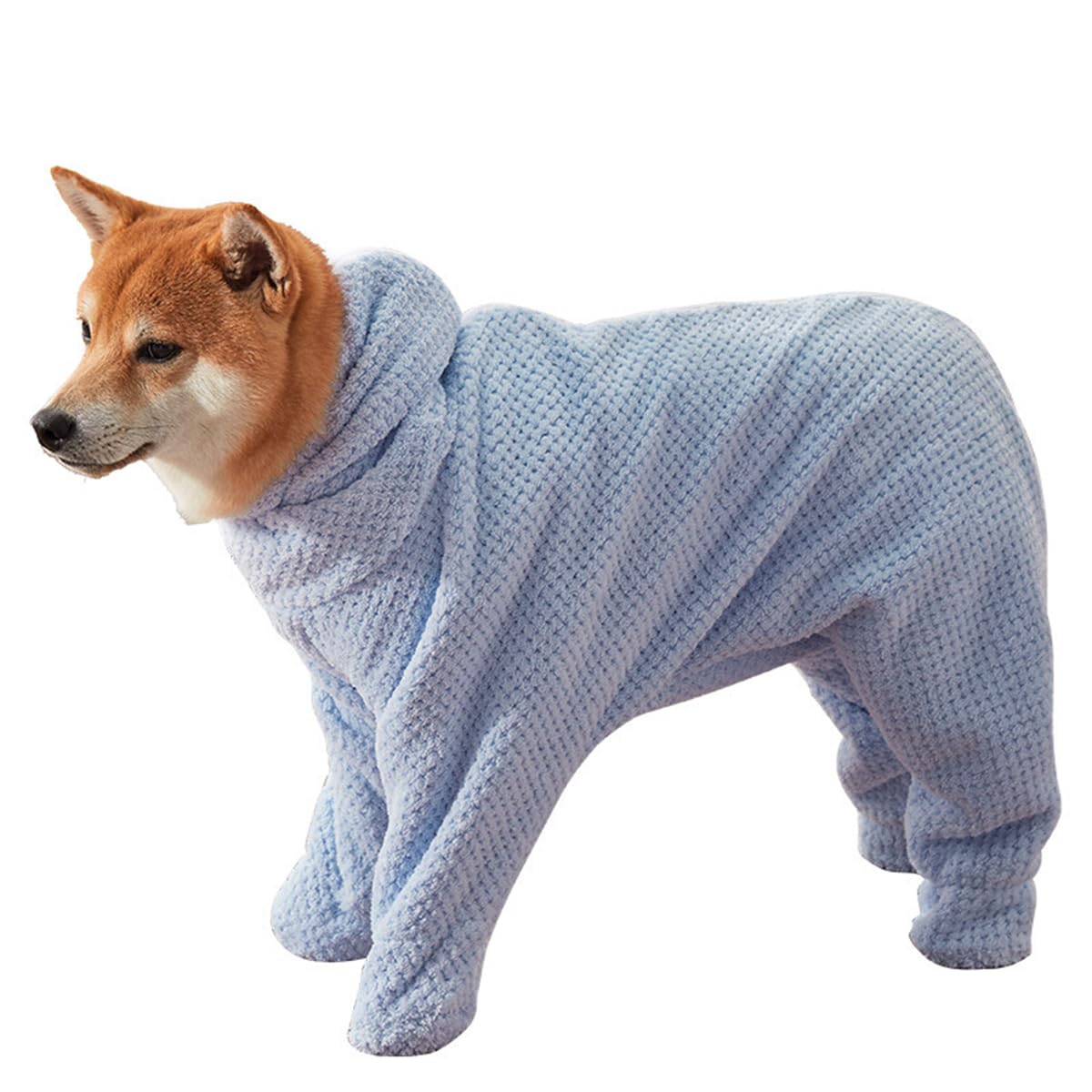 Dog Drying Coat - Full Wrap Quick-Drying Towel, Microfibre Fast Drying Super Absorbent Bath Robe, Robes With Zip For Drying Dogs, For Small Or Medium Dogs (Blue, XXL)