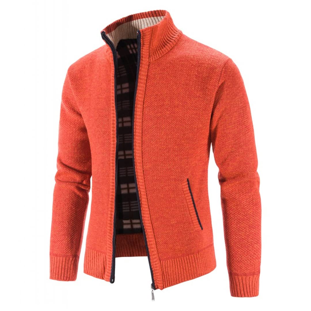 Suéter de punto de los hombres Moda Slim Fit Cardigan Causal Suéteres Abrigos Sólido Solo Breasted Cardigan