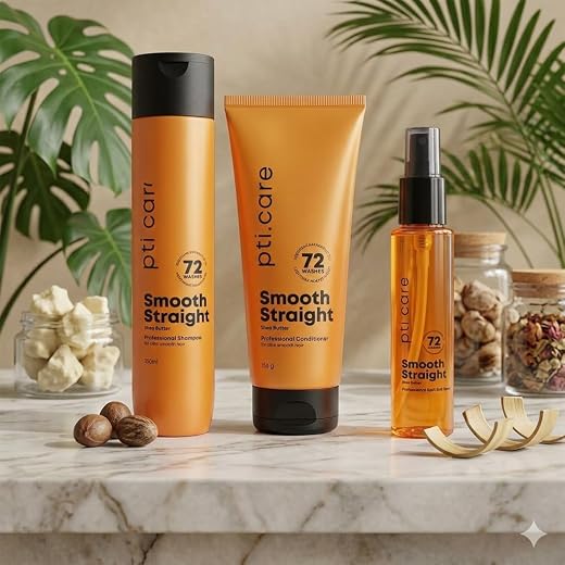 3-Step Hair Care Kit – Shampoo, Conditioner &amp; Serum | Smooth, Straight &amp; Silky Hair | Split-End Repair &amp; Deep Nourishment